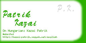 patrik kazai business card